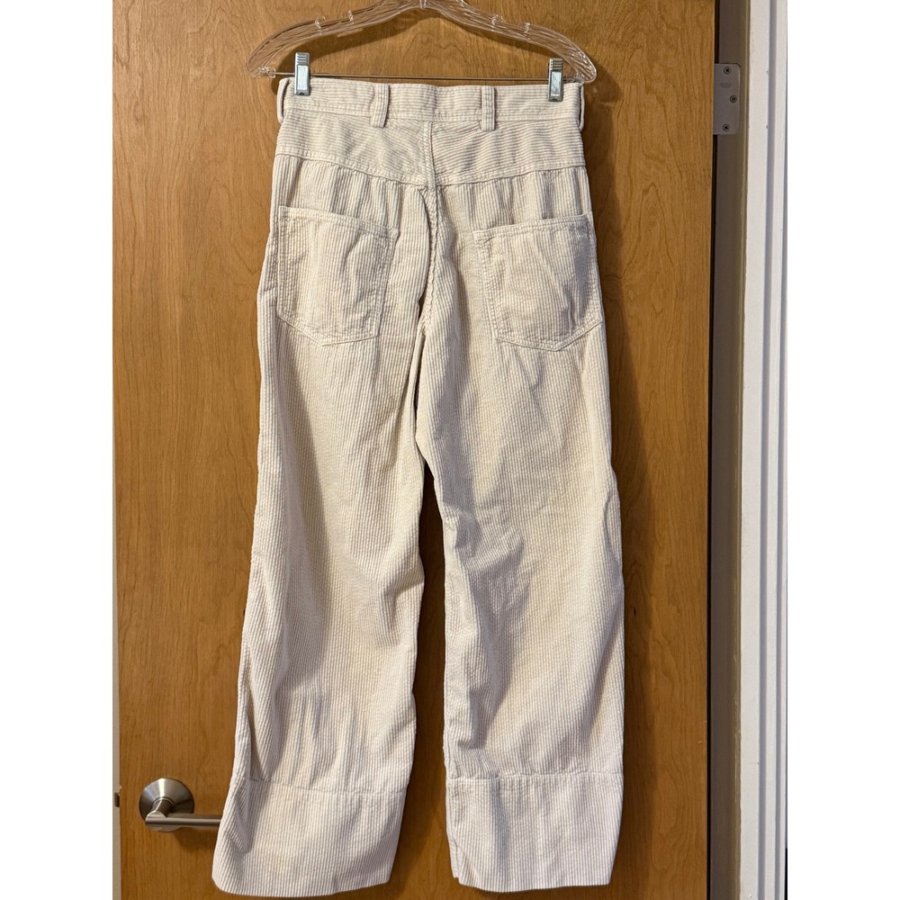 Sofie D'Hoore Ivory Wide Wale Corduroy Wide Leg Trousers Size 34 XS - Picture 2 of 5